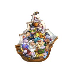 Контурний пазл-вкладиш: Бегемотики-пірати, ТМ "Ань-Янь"