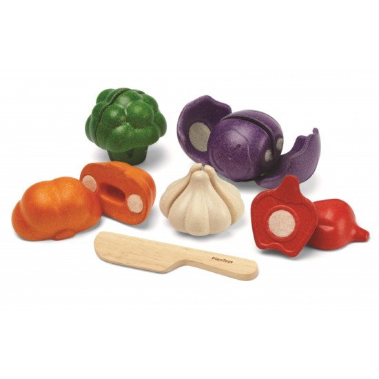 Деревянная игрушка Вегетарианский набор 5 цветов, ТМ PLAN TOYS