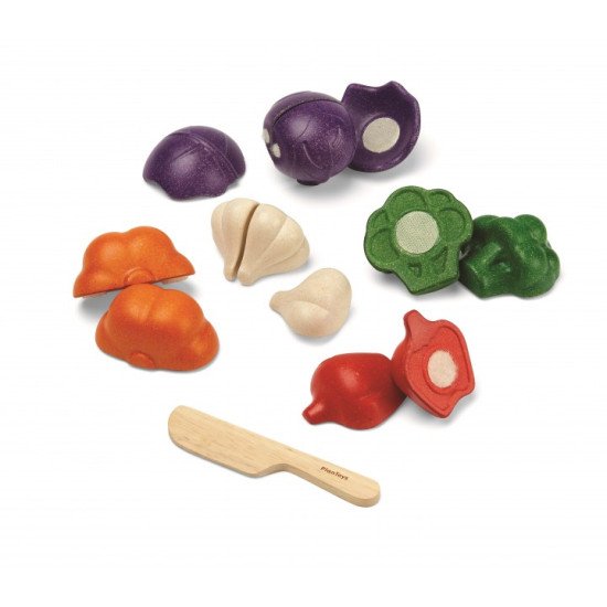 Деревянная игрушка Вегетарианский набор 5 цветов, ТМ PLAN TOYS