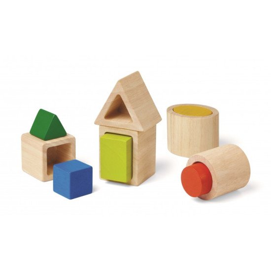 Деревянная игрушка Геометрические соответствующие коробки, ТМ PLAN TOYS