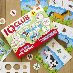 Навчальні пазли Хто живе на фермі IQ-club для дітей, RANOK CREATIVE