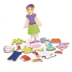 Набір магнітів Гардероб дівчинки, Viga Toys Набір магнітів Гардероб дівчинки, Viga Toys